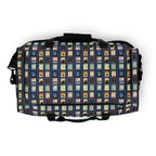 Michigan cities postage stamp Duffle bag by La Vie Bien