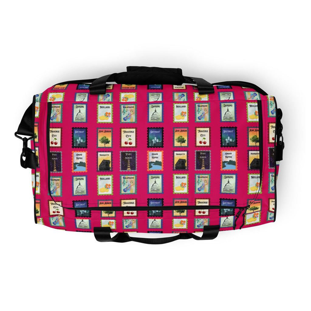 Michigan postal stamps Duffle bag