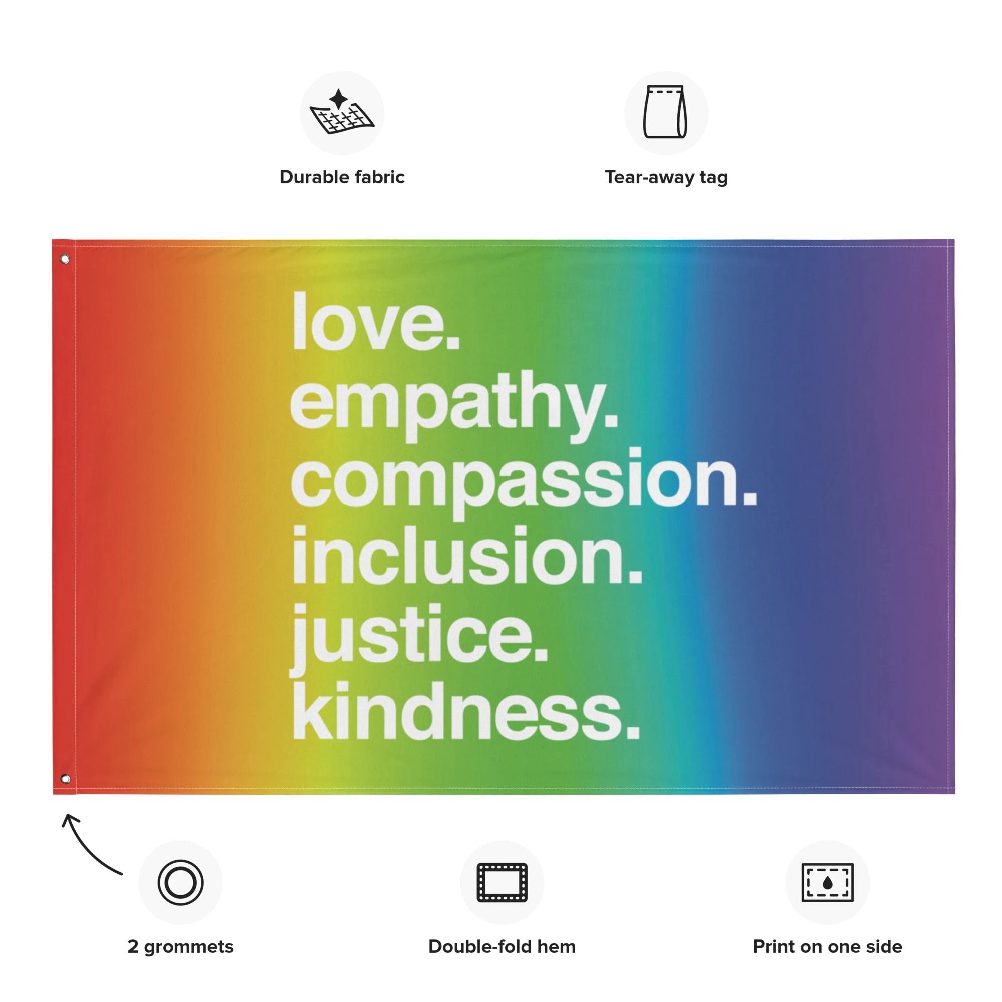'Kindness Is' Pride Flag by Kind Cotton