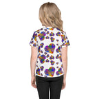 Kids rainbow color splash hearts crew neck t-shirt by La Vie Bien
