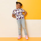 Kids rainbow color splash hearts crew neck t-shirt by La Vie Bien