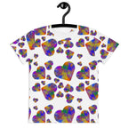 Kids rainbow color splash hearts crew neck t-shirt by La Vie Bien