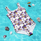 Rainbow hearts child's Swimsuit by La Vie Bien