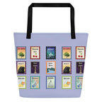 Lilac Michigan cities Large Tote Bag by La Vie Bien