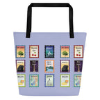Lilac Michigan cities Large Tote Bag by La Vie Bien