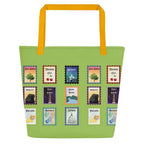 Michigan cities postal stamps Tote Bag - lime by La Vie Bien