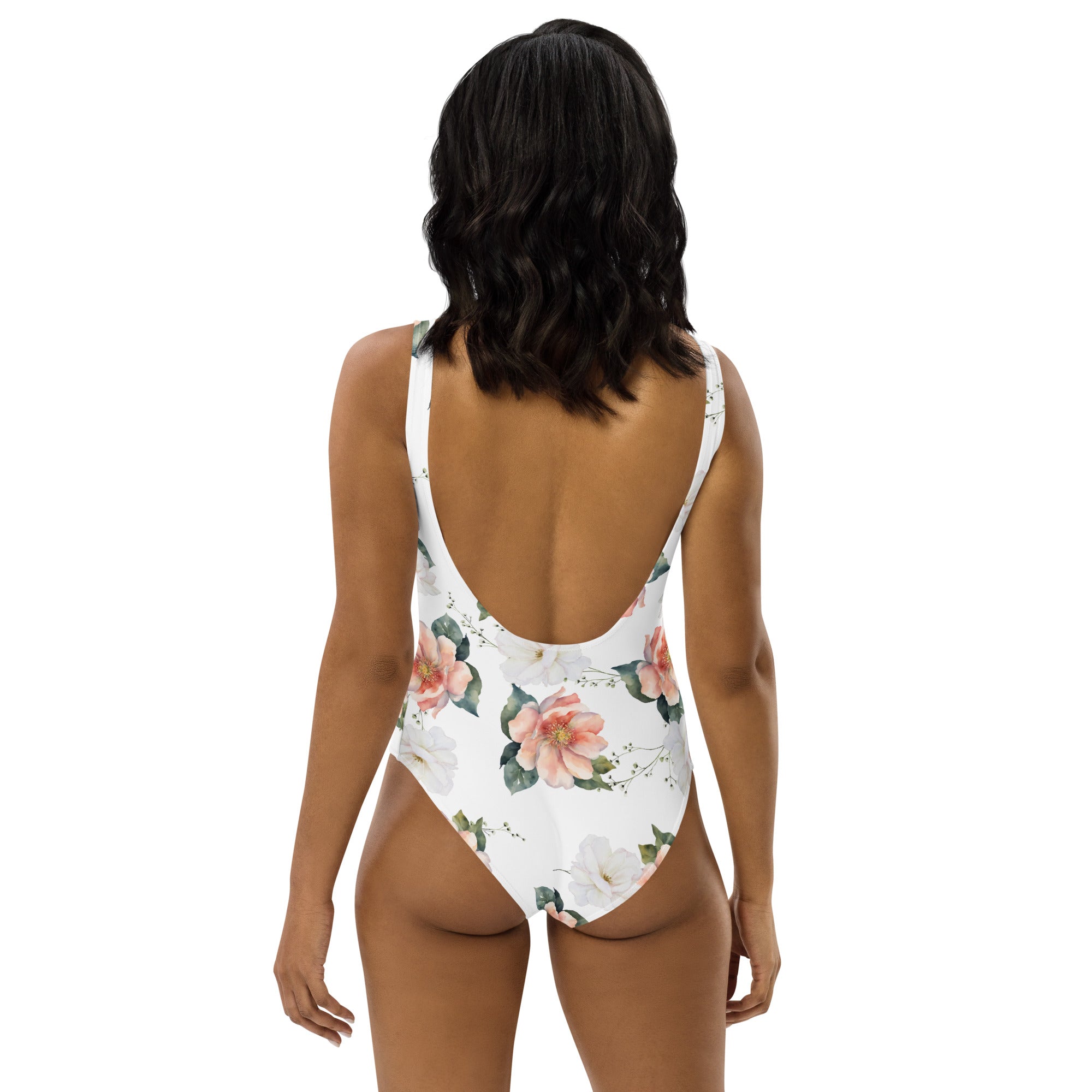 Women's watercolor flowers One - Piece Swimsuit