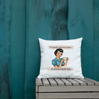 I'll gladly take the stairs to avoid small talk Premium Pillow for introverts by La Vie Bien