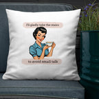 I'll gladly take the stairs to avoid small talk Premium Pillow for introverts by La Vie Bien