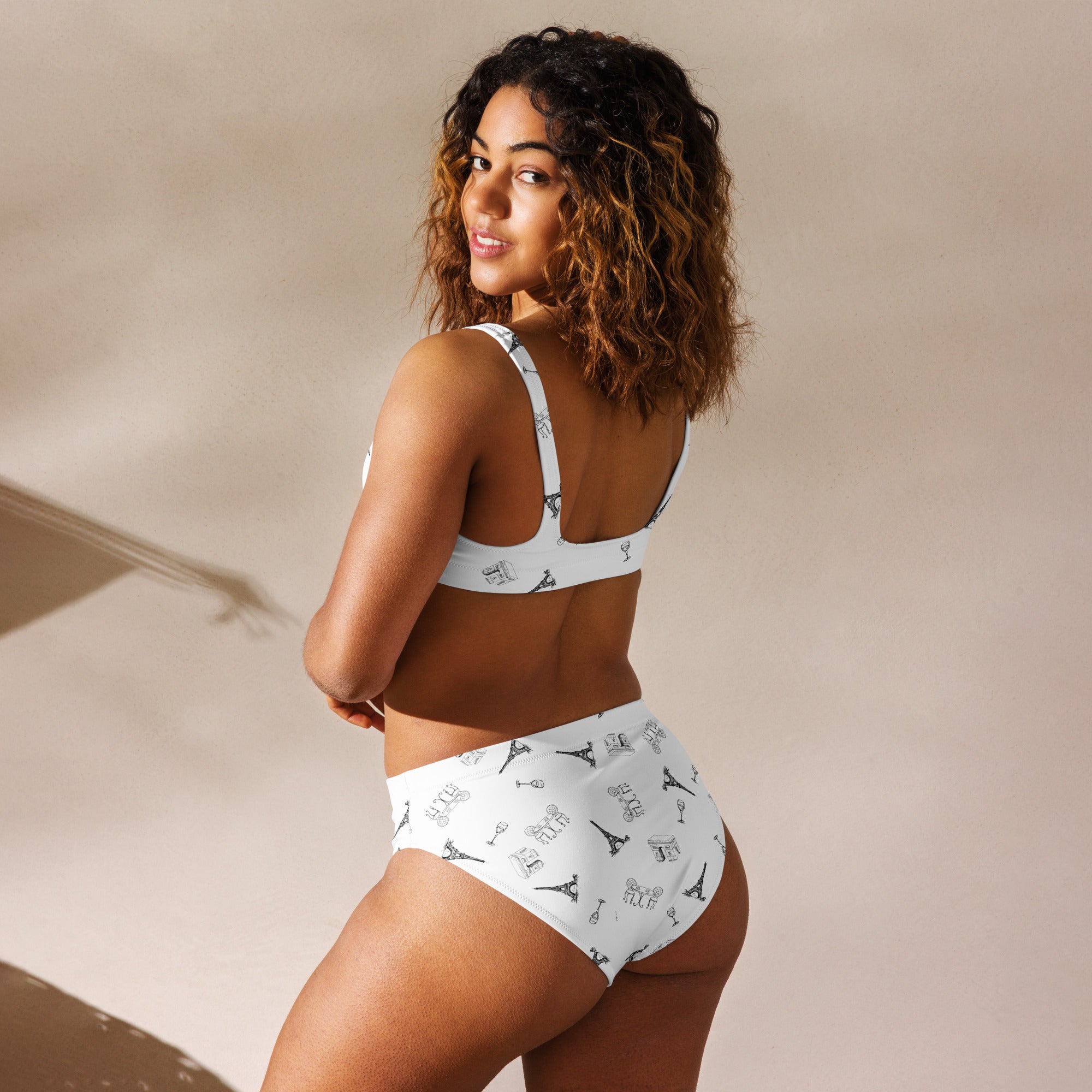 Women's Parisian Elegance Recycled high-waisted bikini - La Vie Bien - Bikini for her - Francophone gifts