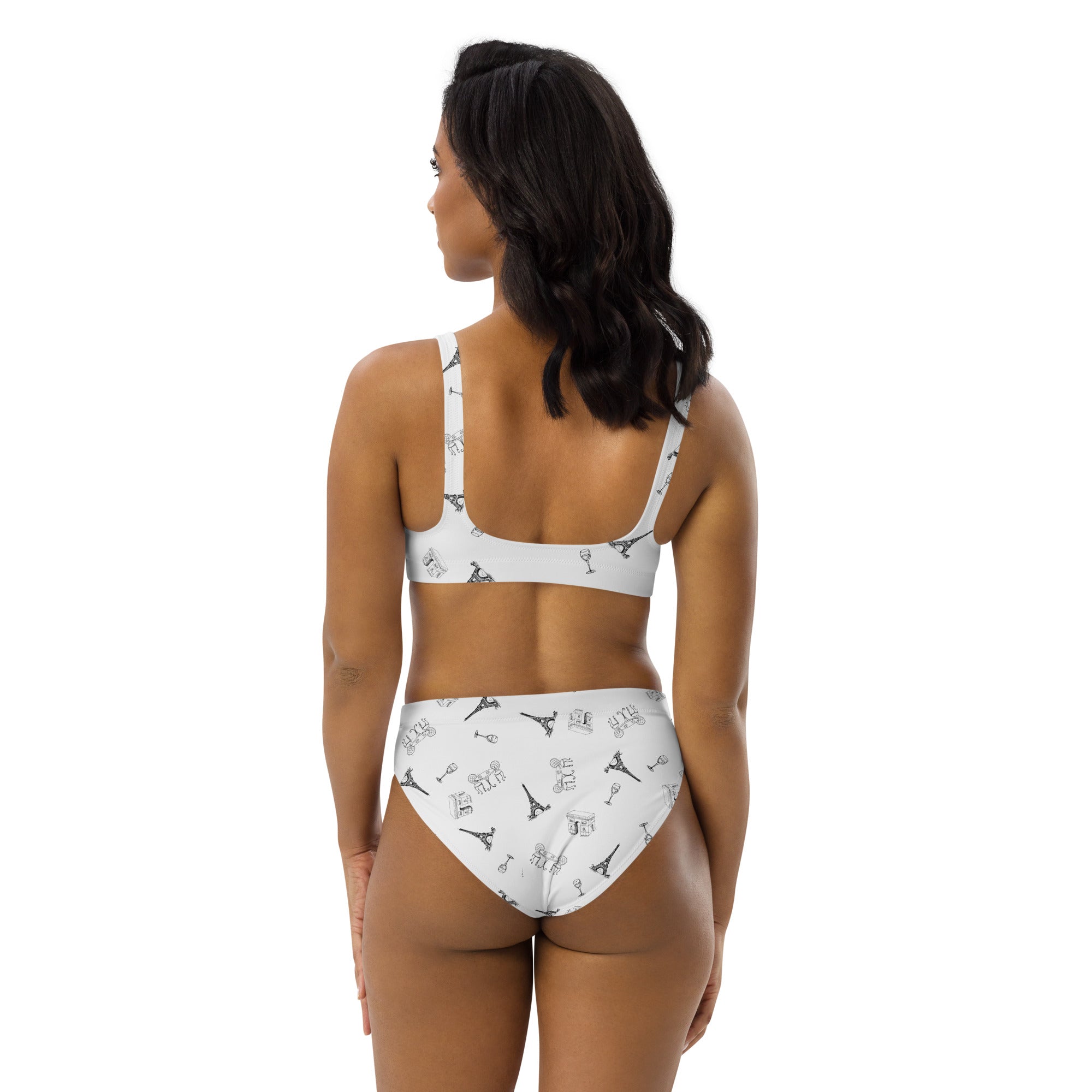 Women's Parisian Elegance Recycled high-waisted bikini - La Vie Bien - Bikini for her - Francophone gifts