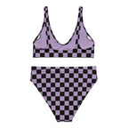 Purple and black Recycled high-waisted bikini by La Vie Bien