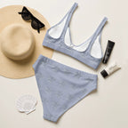 Purple hearts Recycled high-waisted bikini by La Vie Bien