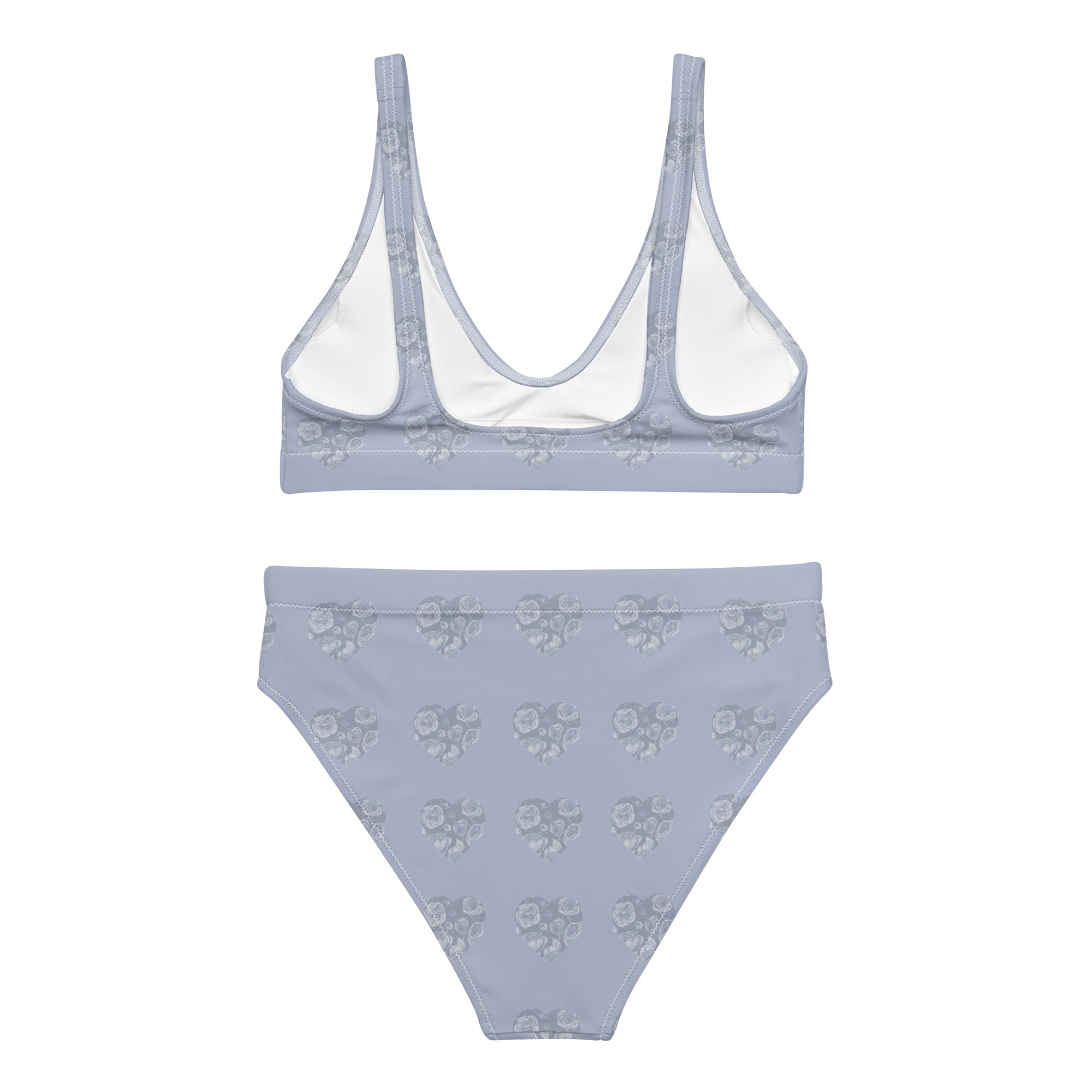 Purple hearts Recycled high - waisted bikini