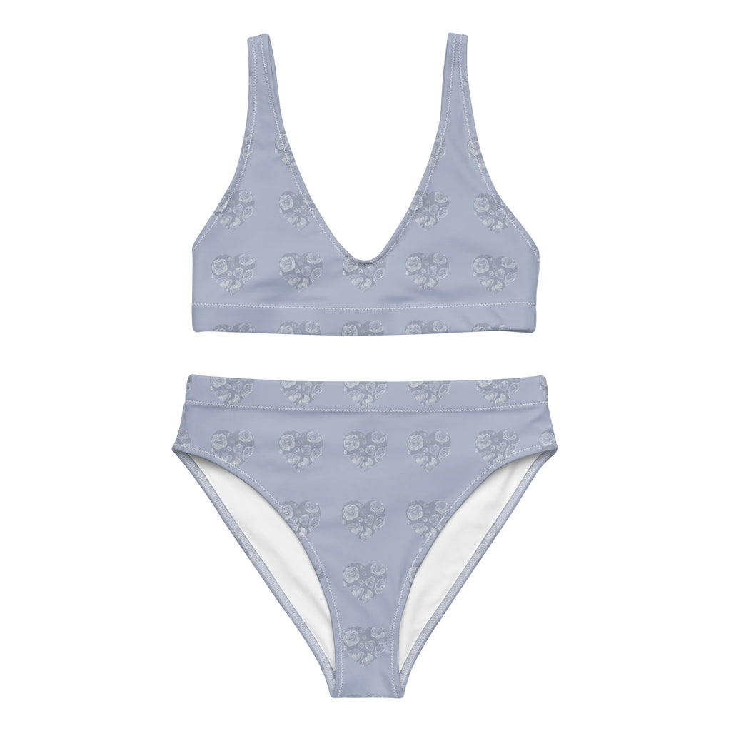 Purple hearts Recycled high - waisted bikini - La Vie Bien - Bikini swimsuit - Cute swimsuits women - Flirty Swimsuit