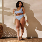 Purple hearts Recycled high-waisted bikini by La Vie Bien