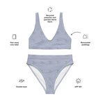 Purple hearts Recycled high-waisted bikini by La Vie Bien