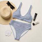 Purple hearts Recycled high-waisted bikini by La Vie Bien
