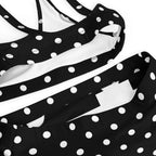 Black and white polka dots Recycled high-waisted bikini by La Vie Bien