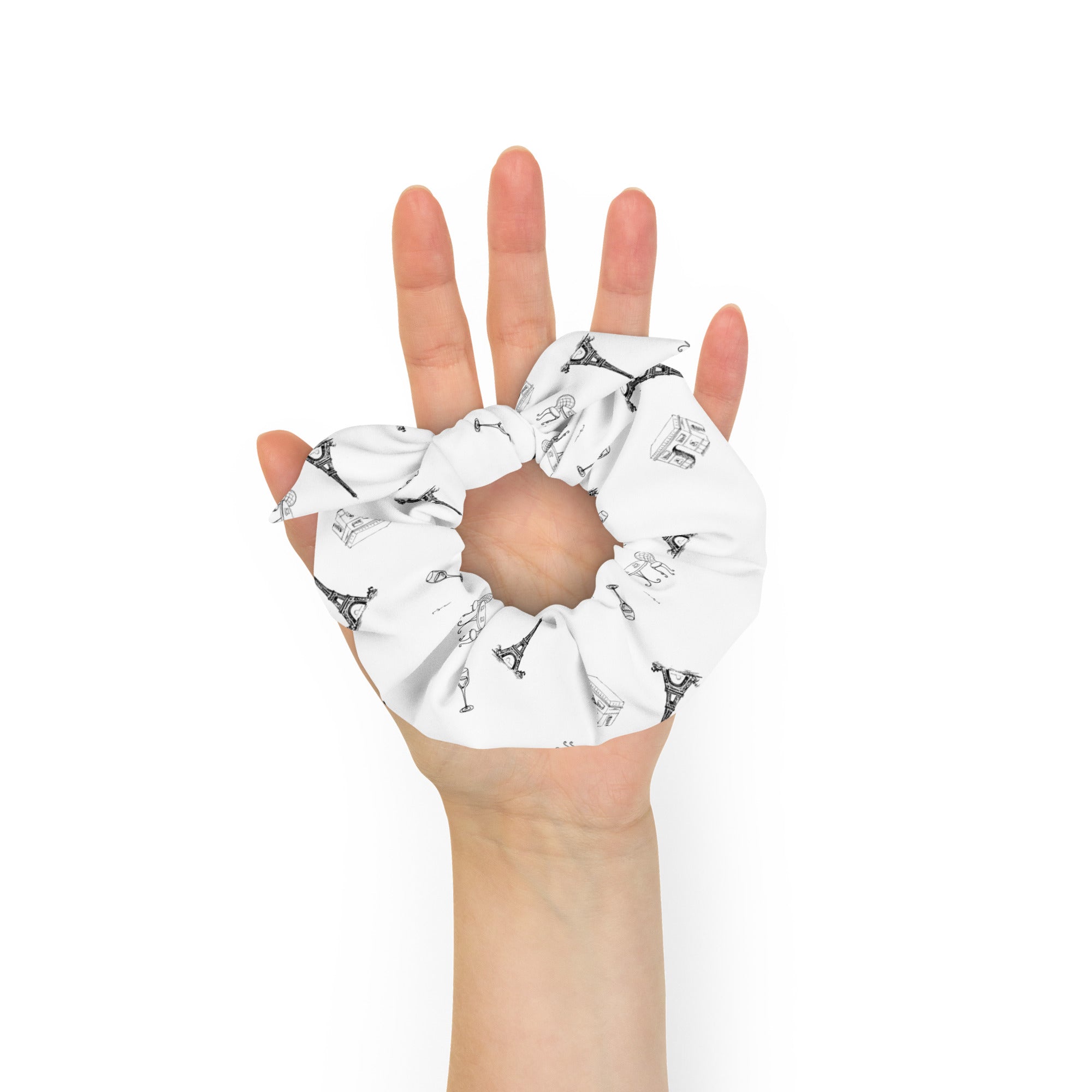 Parisian life Recycled Scrunchie
