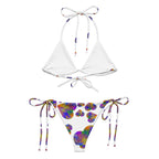 Rainbow hearts recycled string bikini by La Vie Bien