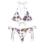 Rainbow hearts recycled string bikini by La Vie Bien