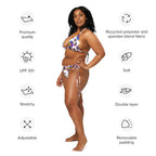 Rainbow hearts recycled string bikini by La Vie Bien