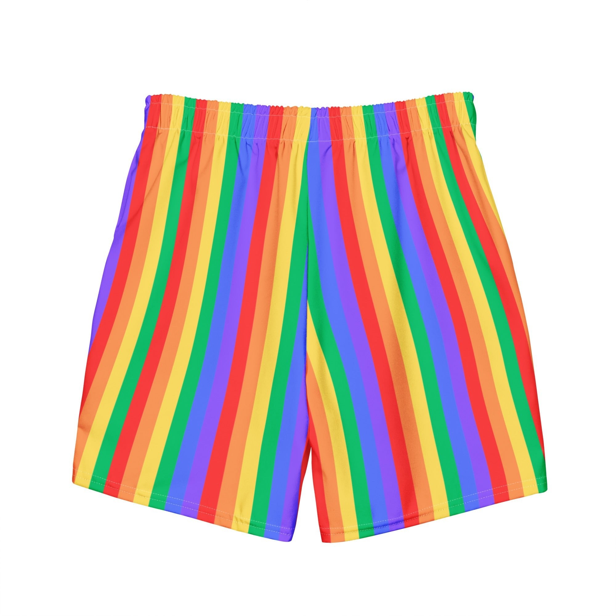 Rainbow Recycled Polyester Swim Trunks