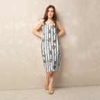 Spooky dark magic Halloween Tie-strap midi dress by La Vie Bien