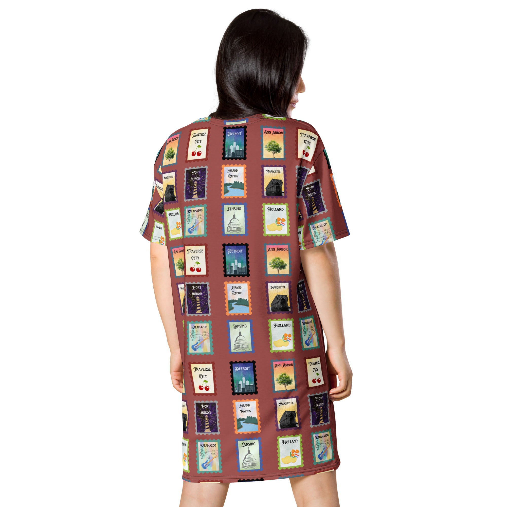 Michigan cities T-shirt dress