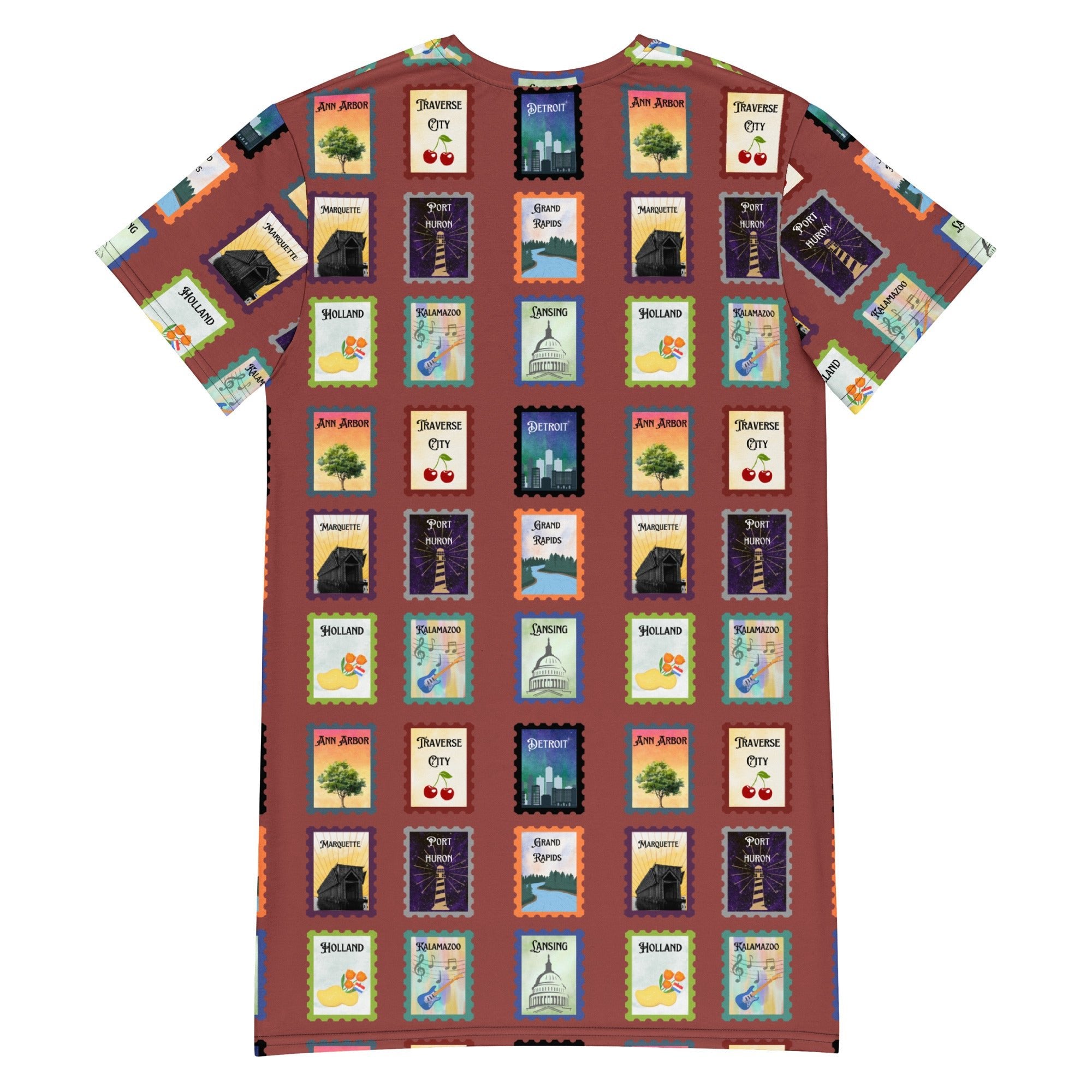 Michigan cities T-shirt dress