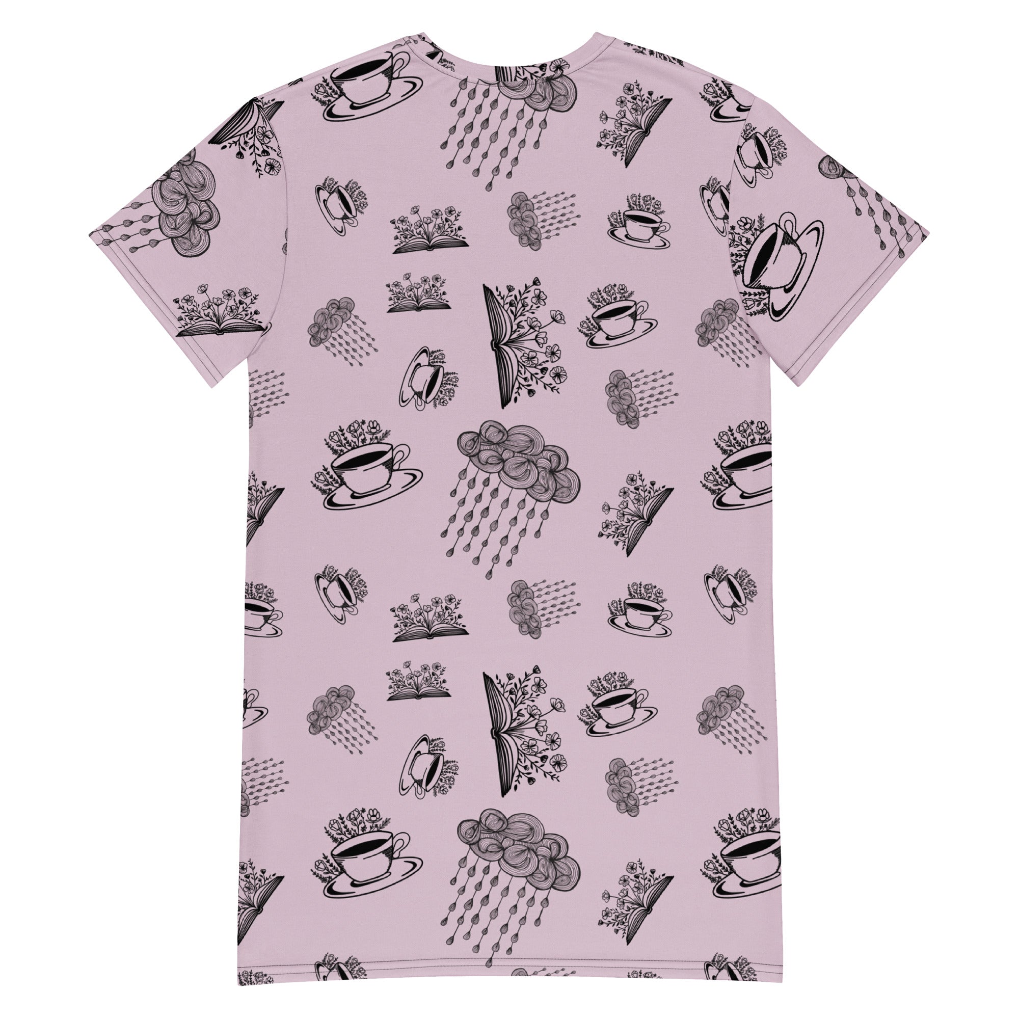 A rainy day for coffee and books T-shirt dress