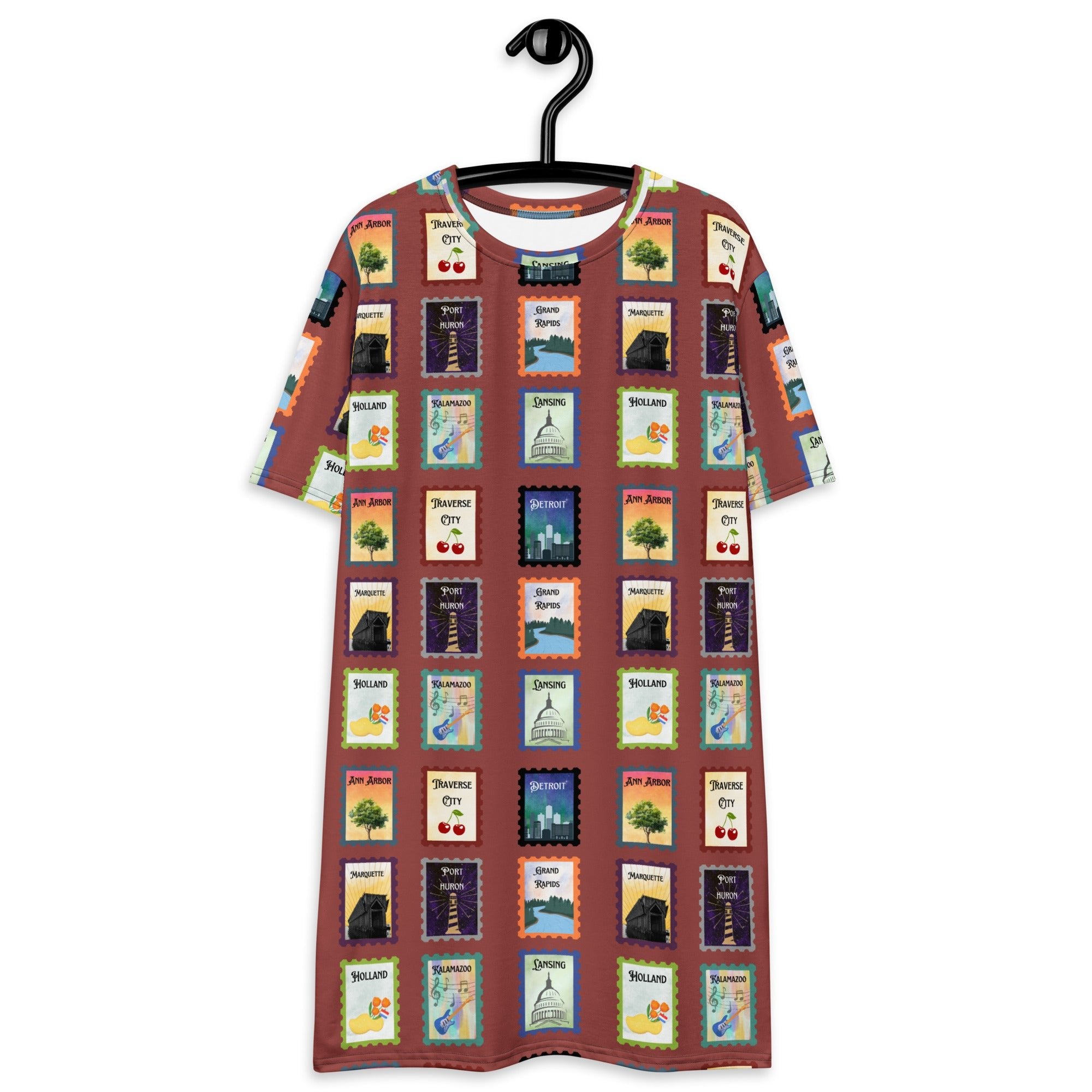 Michigan cities T-shirt dress