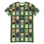 Michigan cities - Green T-shirt dress by La Vie Bien