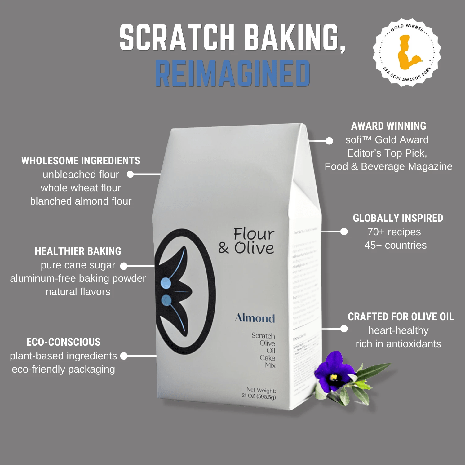 Almond Cake Mix by Flour & Olive