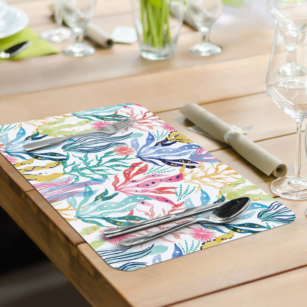 Along The Coast Reversible Rectangular Plastic Placemat La Vie Bien Along The Coast Reversible Rectangular Plastic Placemat