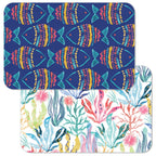 Along The Coast Reversible Rectangular Plastic Placemat La Vie Bien Along The Coast Reversible Rectangular Plastic Placemat