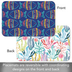 Along The Coast Reversible Rectangular Plastic Placemat La Vie Bien Along The Coast Reversible Rectangular Plastic Placemat