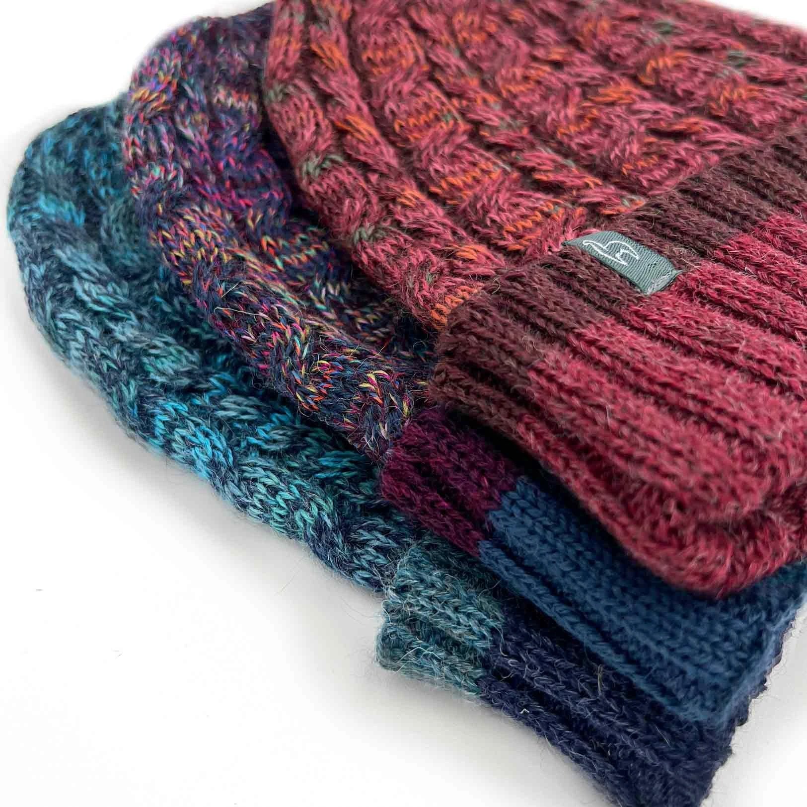 Alpaca Beanie - Braided - Galaxy by Ethical Trade Co