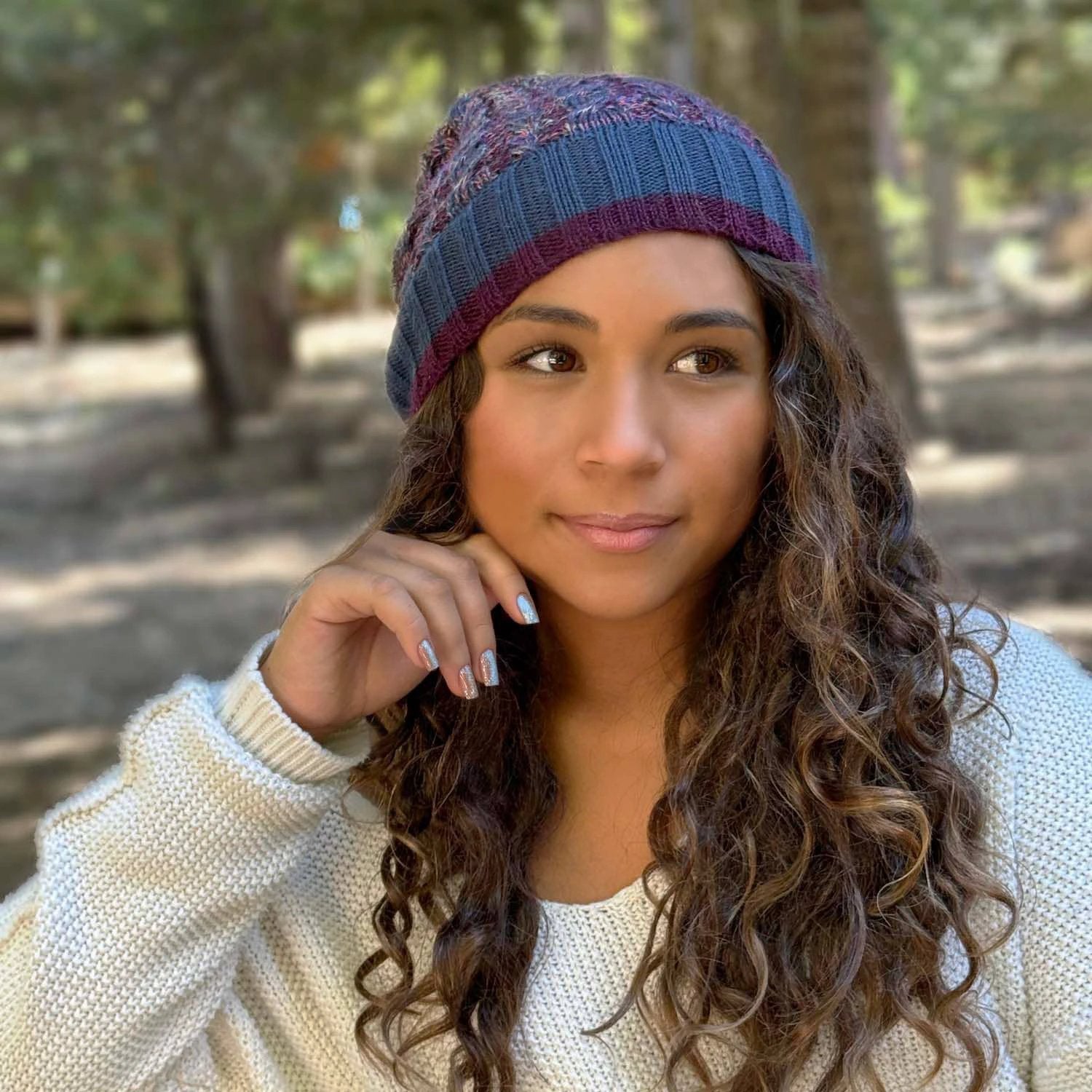 Alpaca Beanie - Braided - Galaxy by Ethical Trade Co