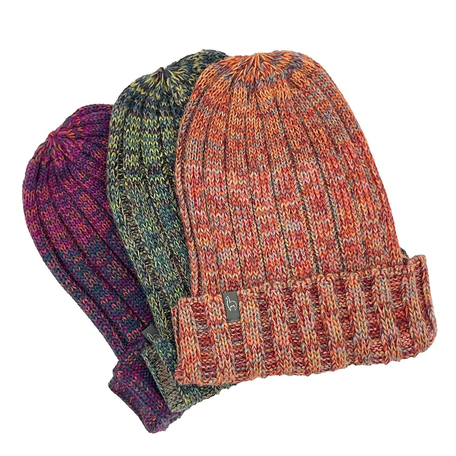 Alpaca Beanie Hat - Accordion - Tumeric by Ethical Trade Co