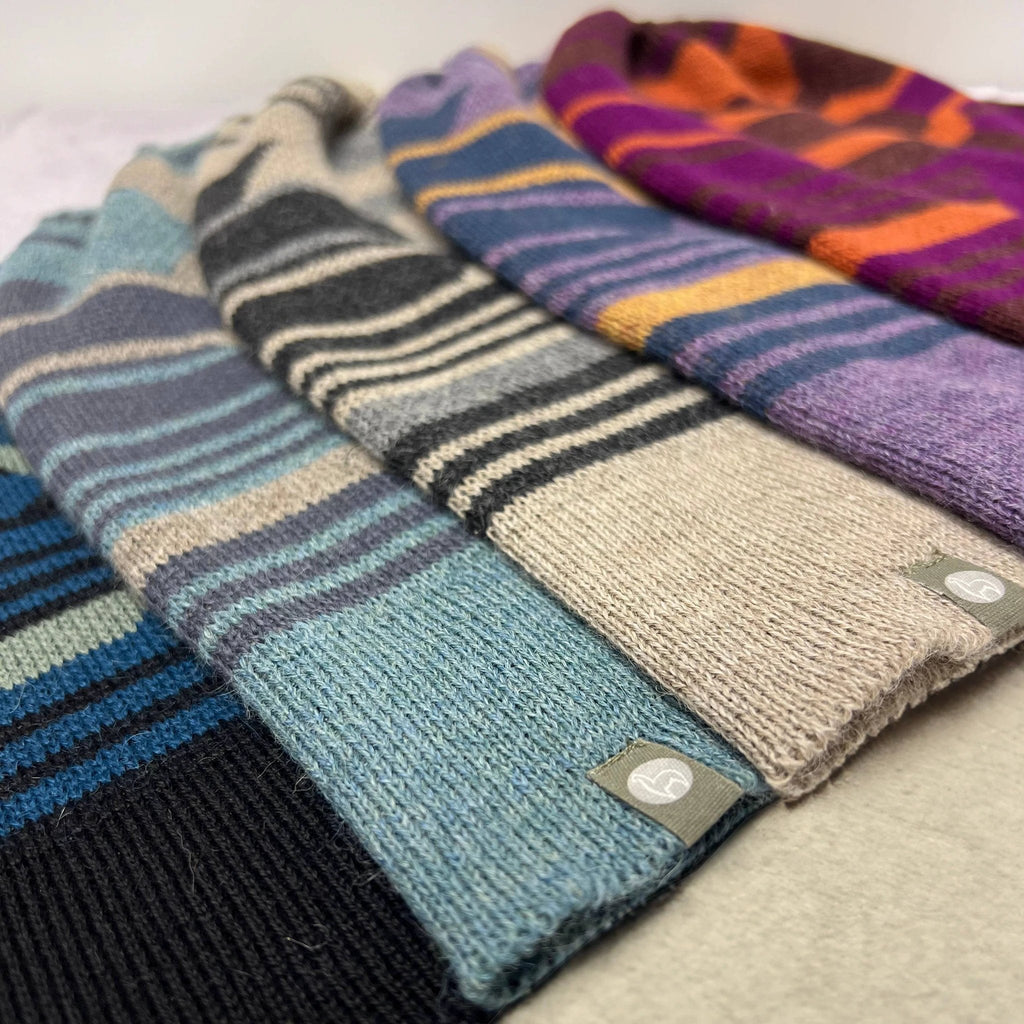 Alpaca Beanie - Incan - Plum by Ethical Trade Co
