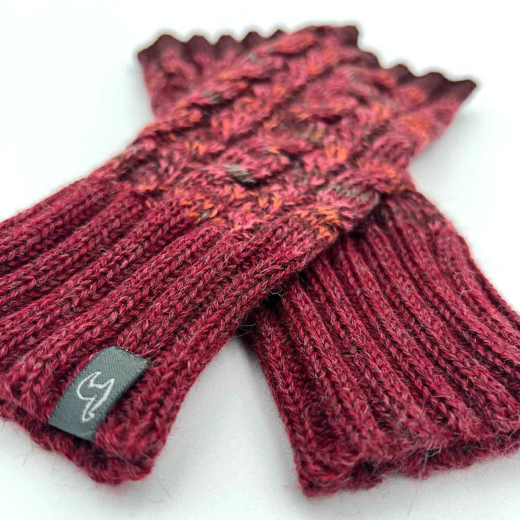 Alpaca Gloves - Braided - Scarlet by Ethical Trade Co