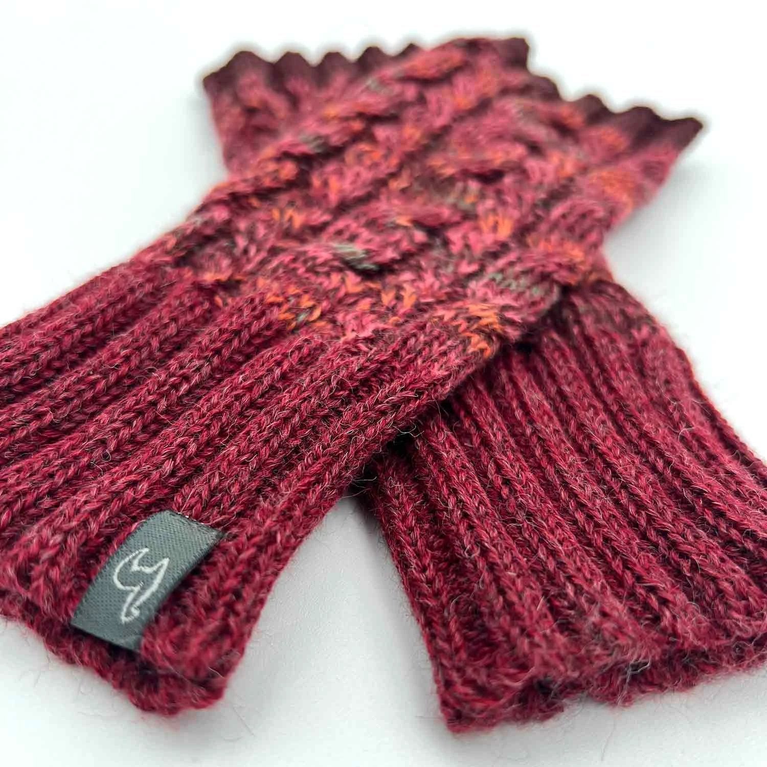 Alpaca Gloves - Braided - Scarlet by Ethical Trade Co
