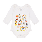 Alphabet Long Sleeve Baby Bodysuit | Multicultural Kids Wear