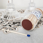 Am Yisrael Chai Hebrew Glass Match Jar by Salt Sparkle Shalom