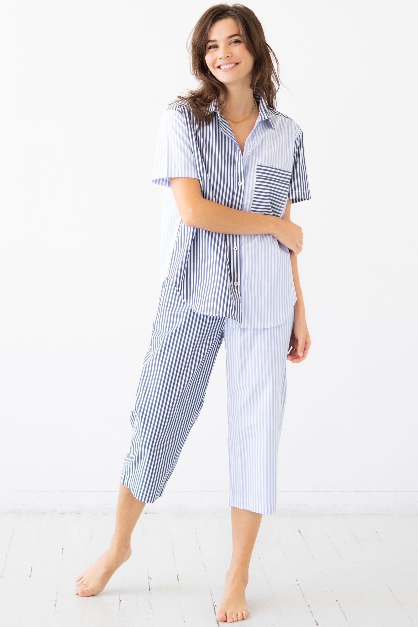 Amalfi Stripes Resort Capri Set PAJAMAS La Vie Bien Amalfi Stripes Resort Capri Set