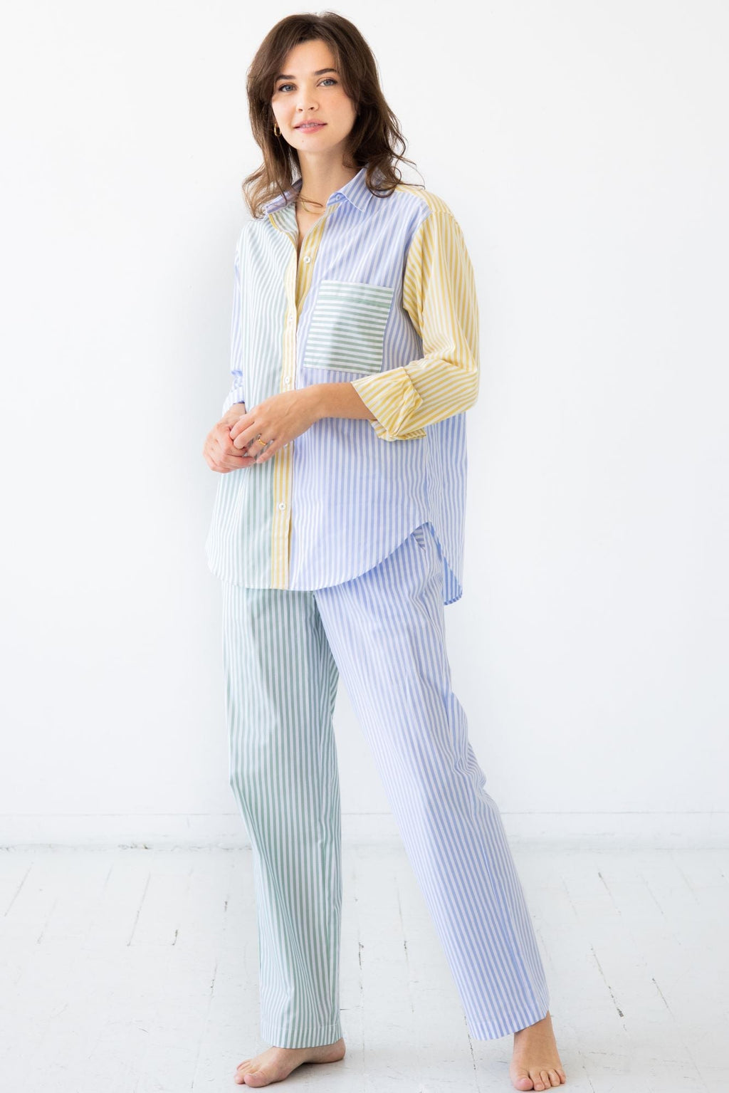Amalfi Stripes Resort Full Length Set PAJAMAS La Vie Bien Amalfi Stripes Resort Full Length Set