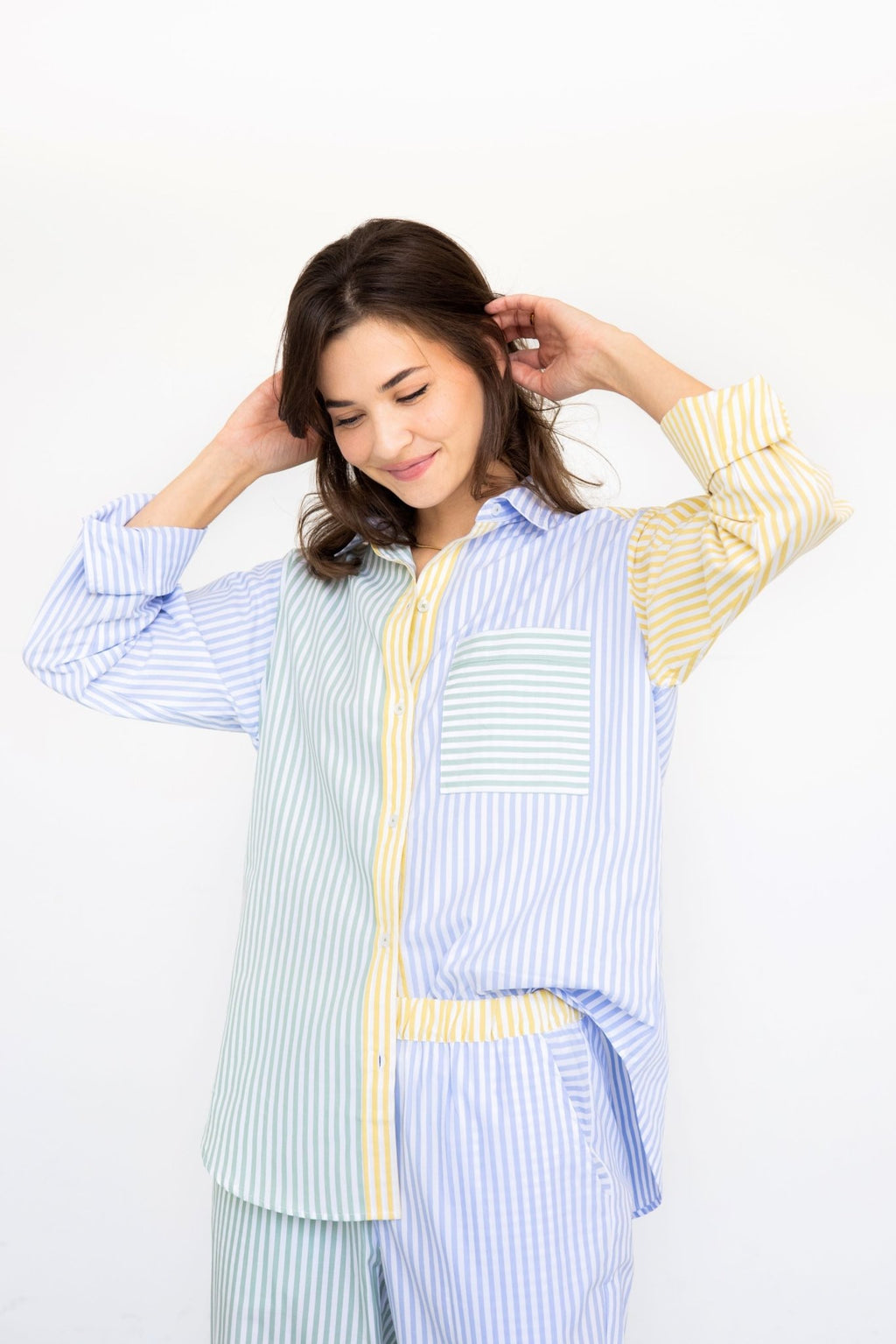 Amalfi Stripes Resort Full Length Set PAJAMAS La Vie Bien Amalfi Stripes Resort Full Length Set