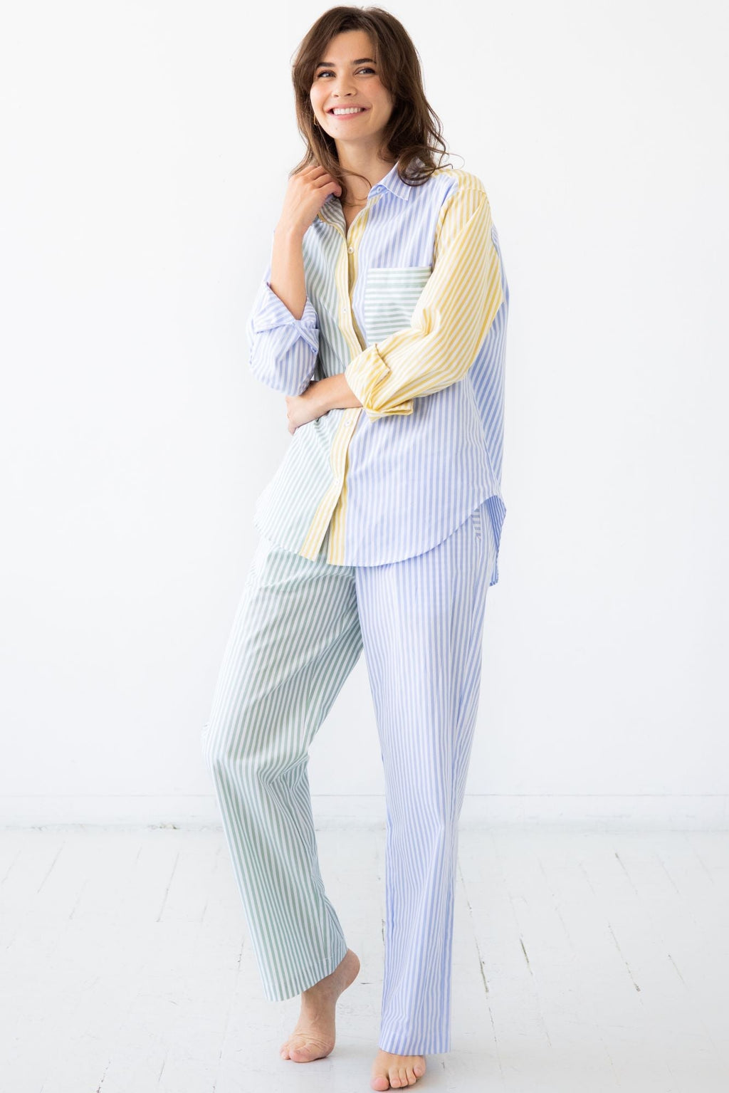 Amalfi Stripes Resort Full Length Set PAJAMAS La Vie Bien Amalfi Stripes Resort Full Length Set
